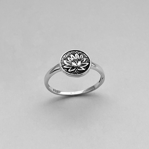 Sterling Silver Bloom Lotus Ring, Flower Rings, Spirit Flowers, Floral - Picture 2 of 13